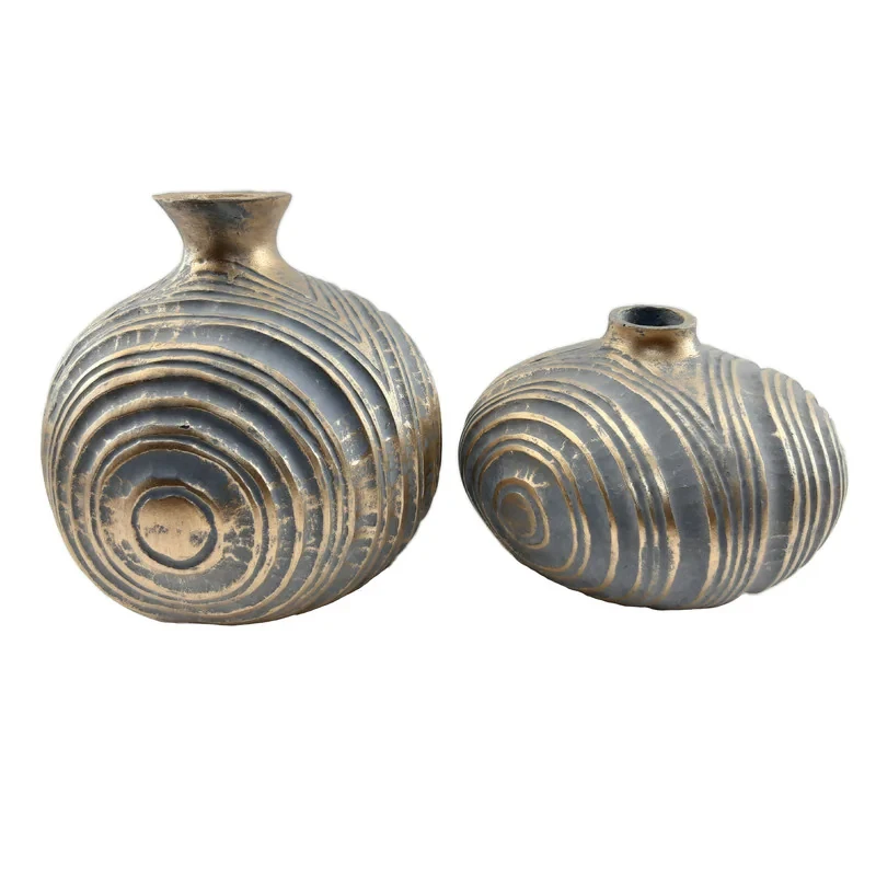 گلدان دکوری مدل آنتیک کد 523 مجموعه 2 عددی
