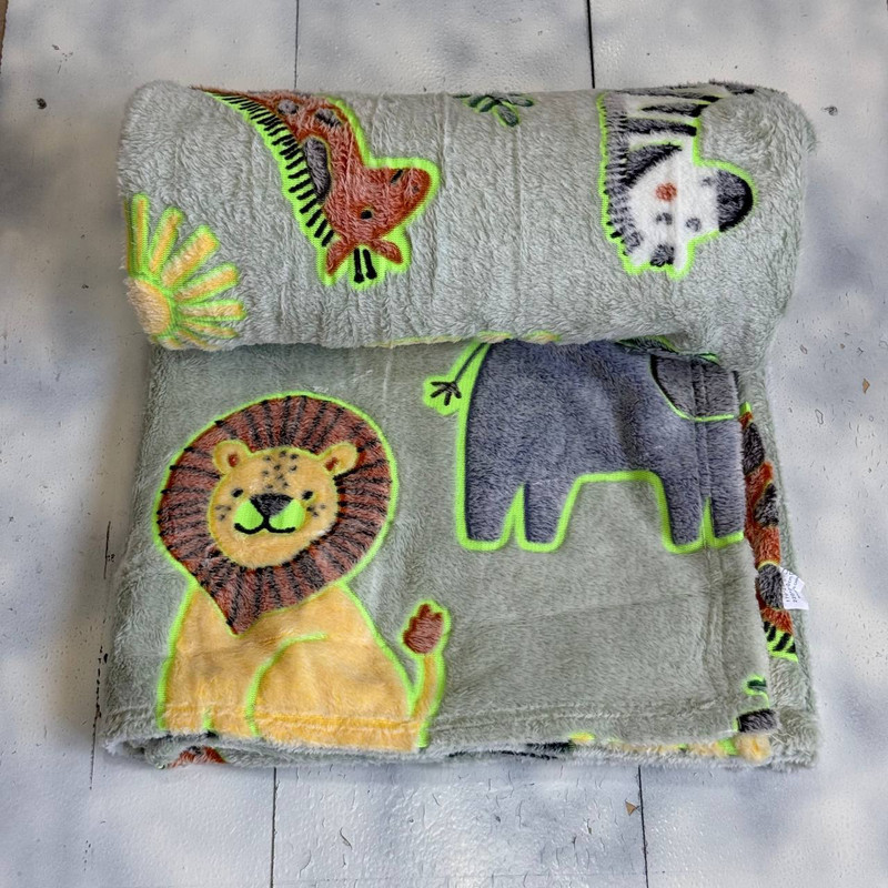 پتو مسافرتی 1 نفره مدل حیوانات سایز 200x150 سانتی‌متر