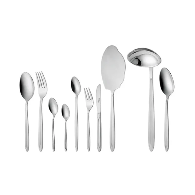 سرویس قاشق و چنگال 98 پارچه ناب استیل مدل پالرمو براق