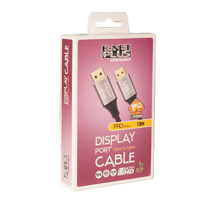 کابل DisplayPort 2.1 کی نت پلاس مدل KP-CDP2118 طول 1.8 متر