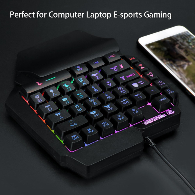 کیبورد گیمینگ شیپادو مدل RGBF6، سوییچ ممبران، Tenkeyless، نورپردازی LED RGB