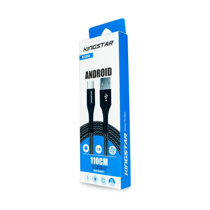 کابل تبدیل USB به microUSB کینگ استار مدل K125A طول 1.1 متر