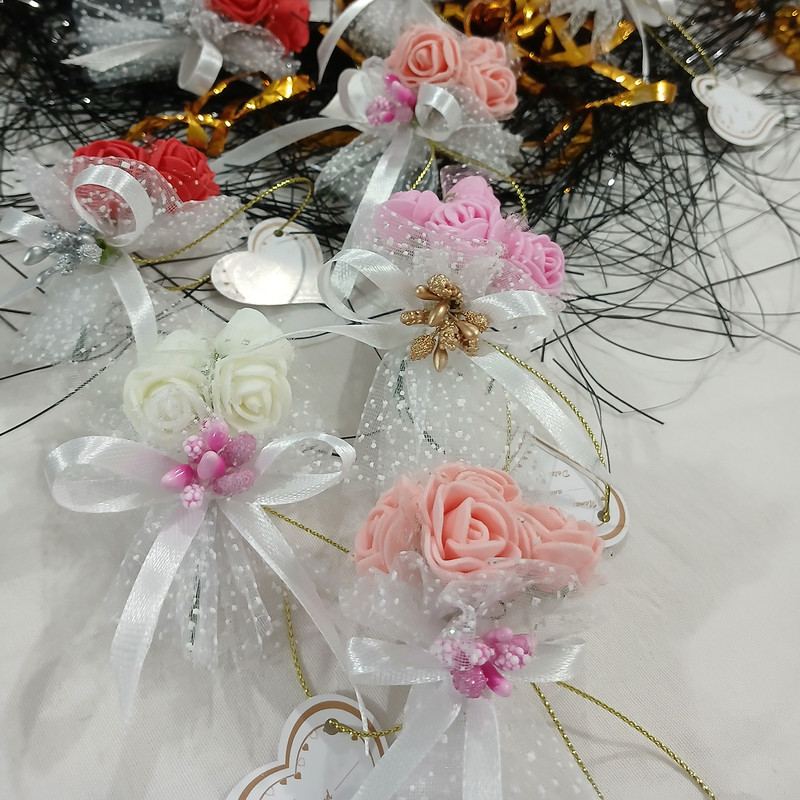 گیفت عروسی مدل دسته گل مجموعه 12 عددی