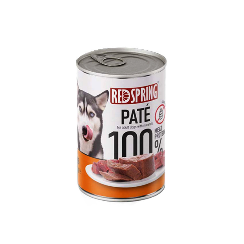کنسرو غذای سگ رداسپرینگ مدل Pate Pack با طعم بره، مرغ، سیرابی، جگر و گوساله  وزن 2.4 کیلوگرم بسته 6 عددی