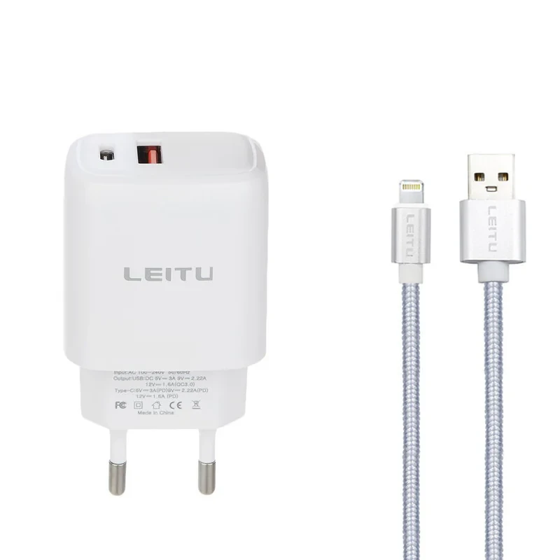 شارژر دیواری لیتو مدل LH-13 به همراه کابل تبدیل لایتنینگ