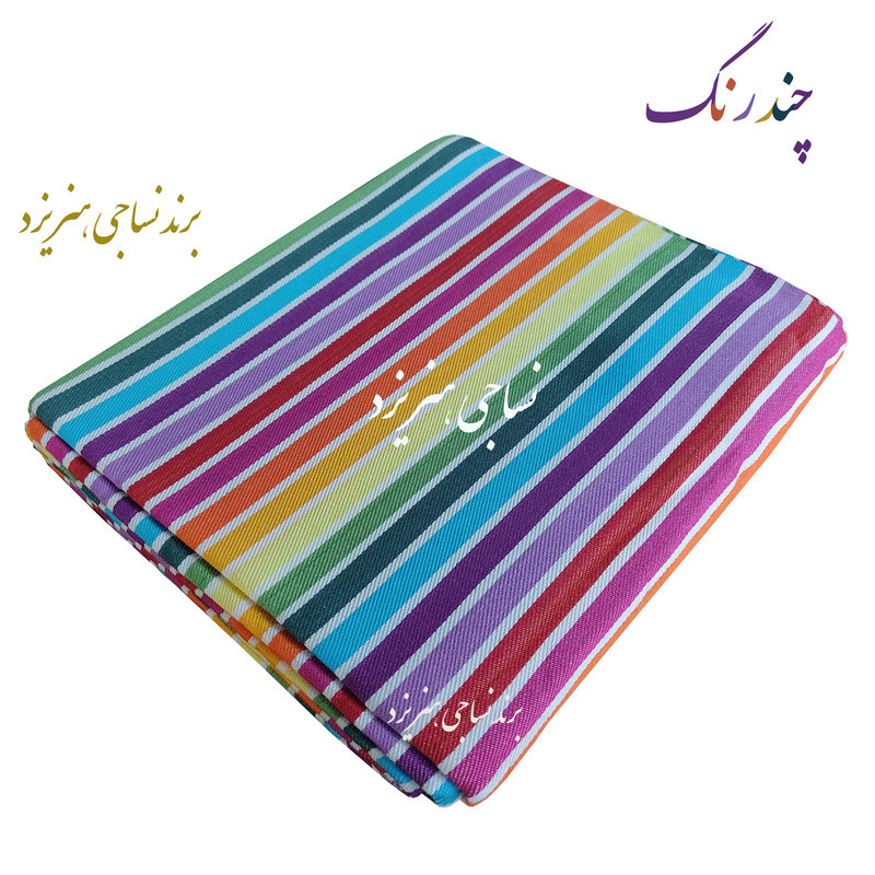 شمد دو نفره نساجی دُر هنر یزد مدل خطی رهام سایز 240x210 سانتی‌متر