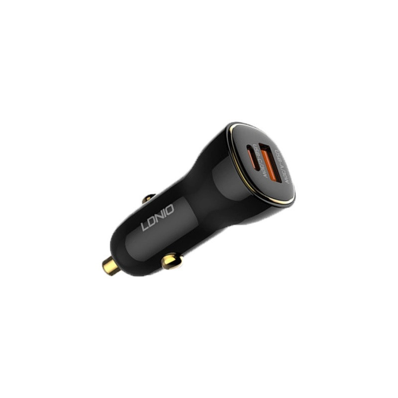 شارژر فندکی 60 وات الدینیو مدل LD-C103 به همراه کابل تبدیل usb