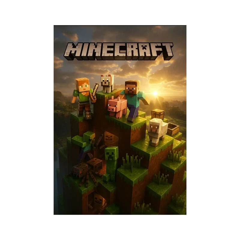 پوستر طرح بازی کامپیوتری ماینکرفت مدل Minecraft 11049