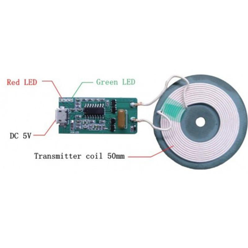 ماژول شارژر وایرلس مدل HW-225 کد 5W به همراه صفحه کویل شارژ
