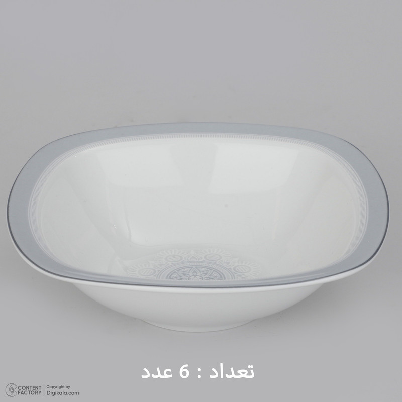 سرویس غذاخوری 27 پارچه چینی زرین ایران سری کواترو مدل ادلین درجه عالی