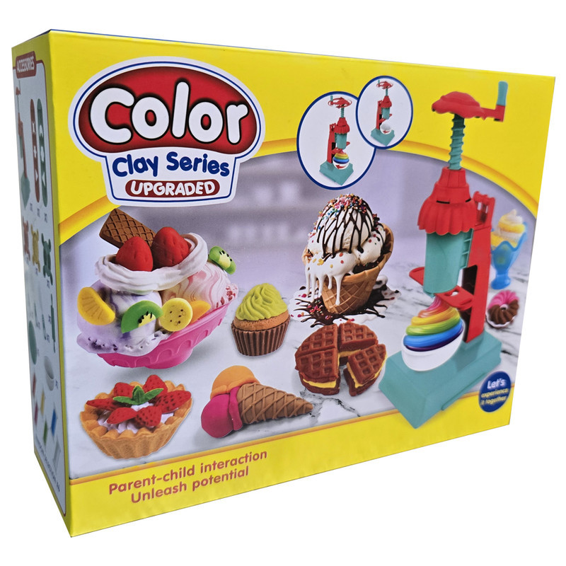 ست اسباب بازی مدل بستنی ساز طرح Color Clay Series کد X168-9 مجموعه 12 عددی