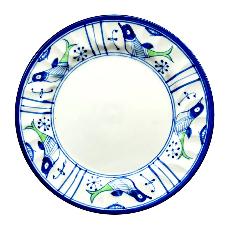 بشقاب خورشت چینی میبد مروارید مدل مرغي ساده کد gh