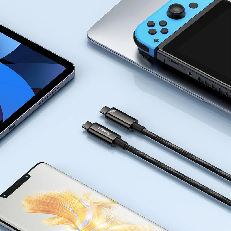 کابل تبدیل USB-C باسئوس مدل (TUNGSTEN  (240W طول 1 متر