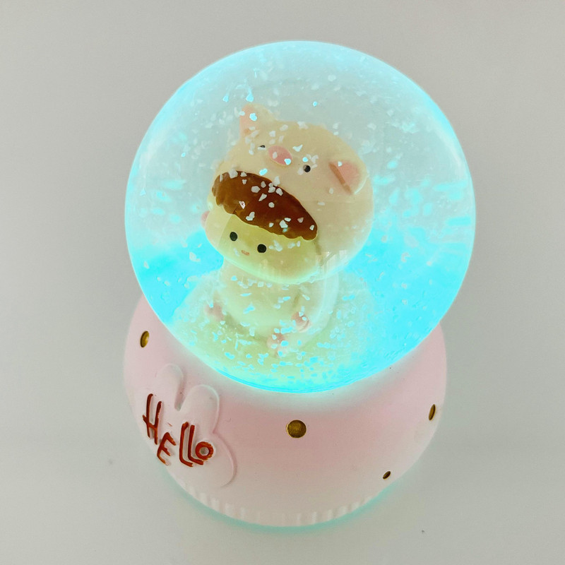 گوی مدل چراغدار HELLO طرح baby خوک کد C1623.11.S300