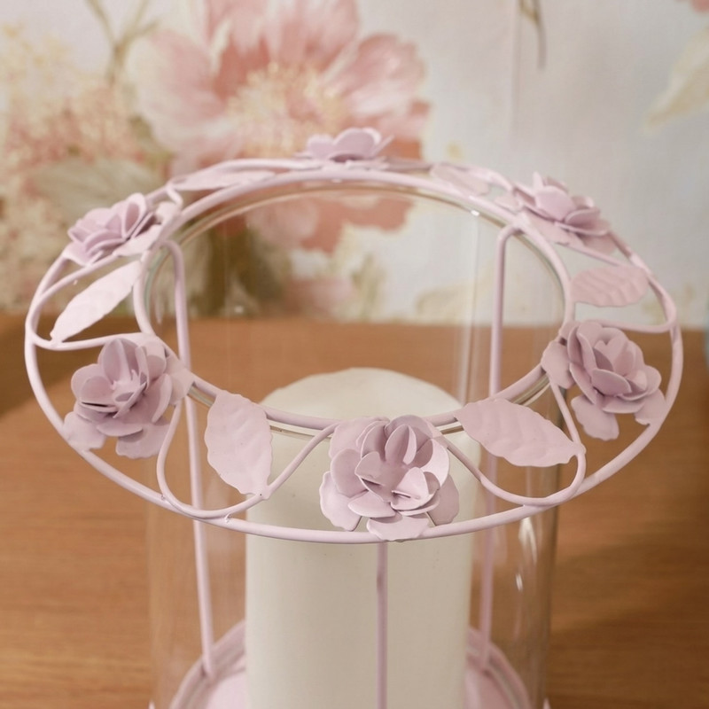 شمعدان انگلیش هوم مدل Flower Art مناسب برای شمع استوانه‌ای