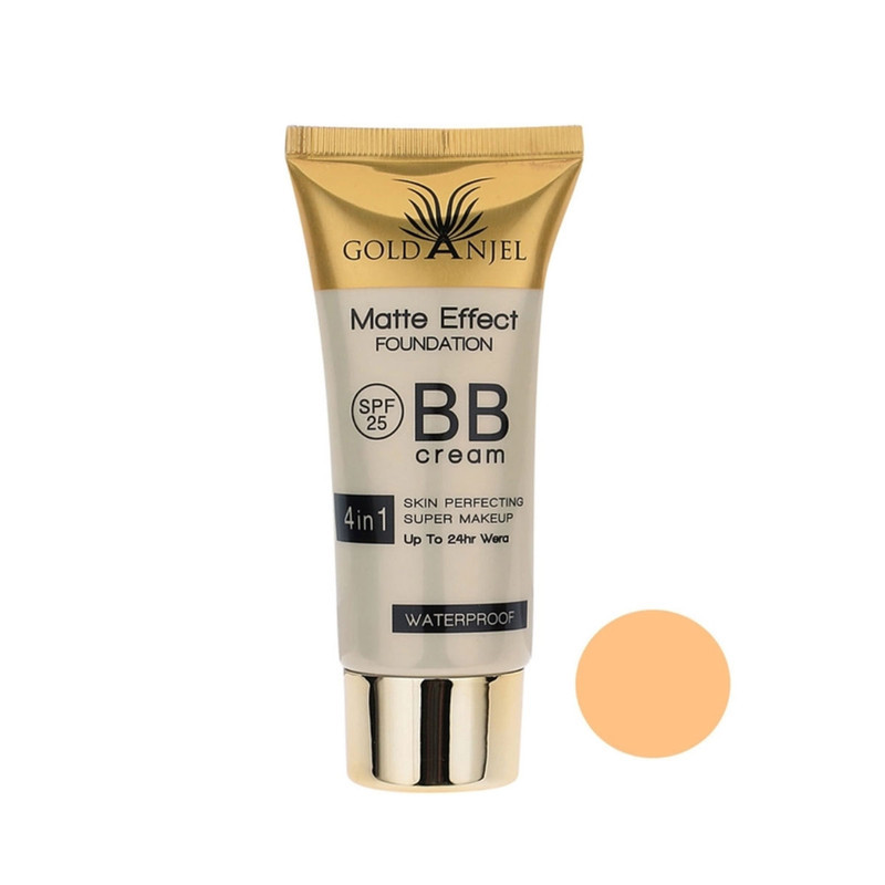 کرم پودر BB مایع SPF25 گلد آنجل مدل 4in1 شماره 2 مناسب برای انواع پوست حجم 60 میلی‌لیتر