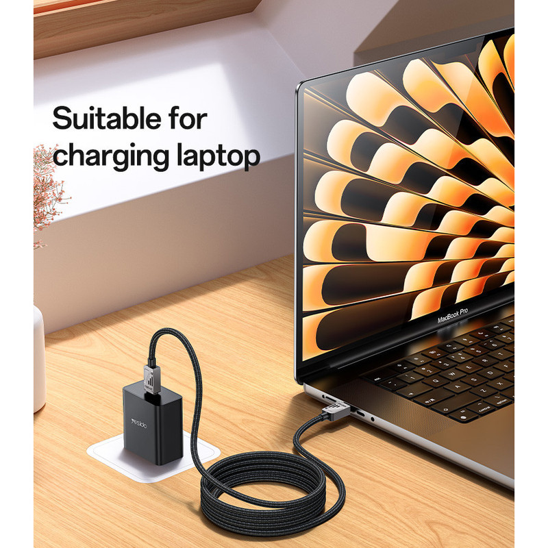 کابل USB-C یسیدو مدل CA196 60W طول 1.2 متر