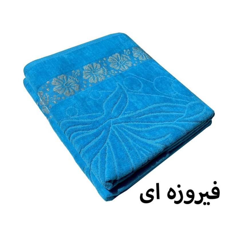 حوله حمام هنرمند طرح گل سایز 150×100 سانتی متر