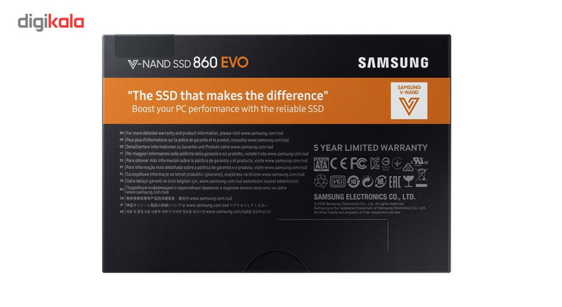 اس اس دی سامسونگ مدل 860 Evo ظرفیت 250 گیگابایت