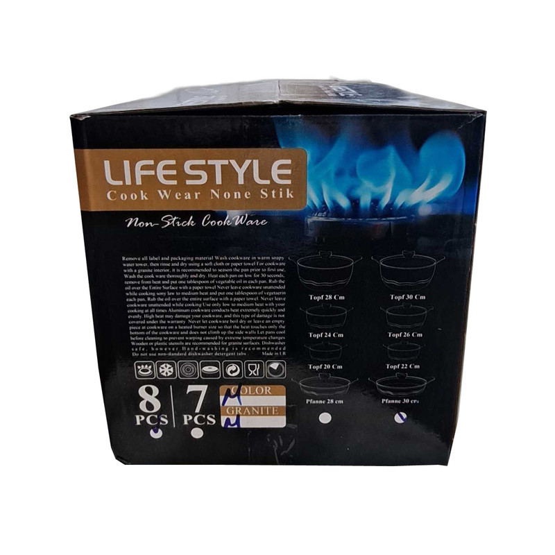 سرویس قابلمه چدنی 8 پارچه لایف استایل مدل BEST