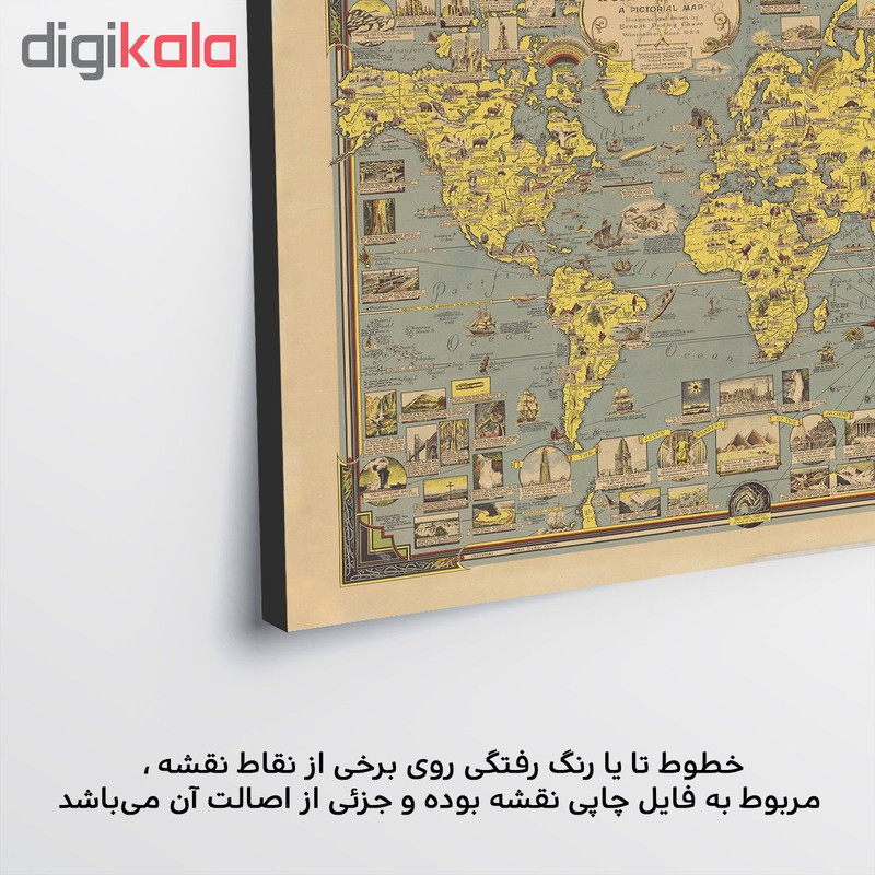 تابلو شاسی پالمیرا طرح نقشه تاریخی عجایب جهان کد MAP113