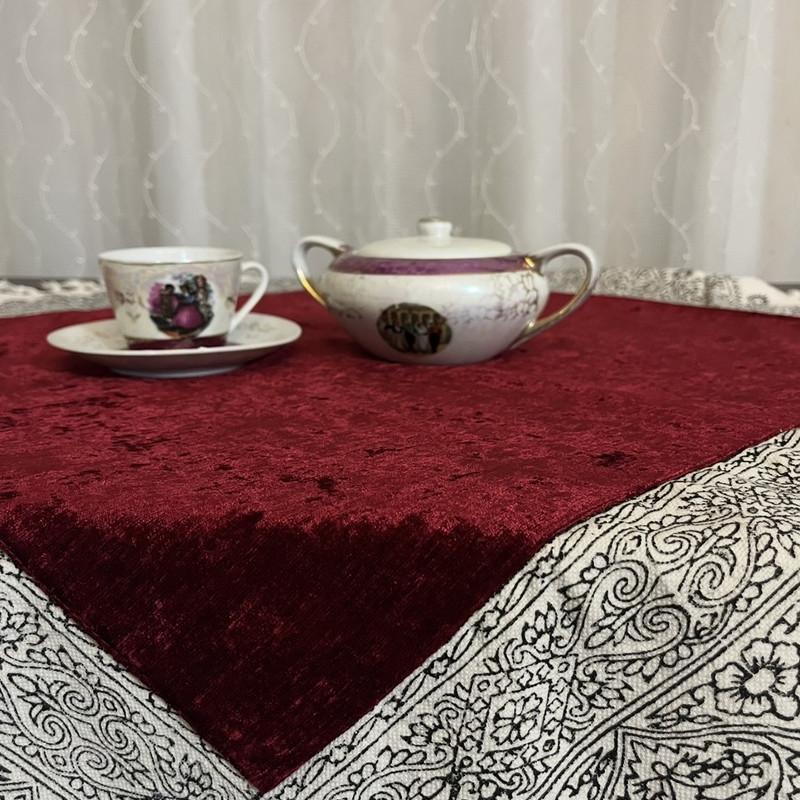 رومیزی قلمکار مدل مخمل اصفهان