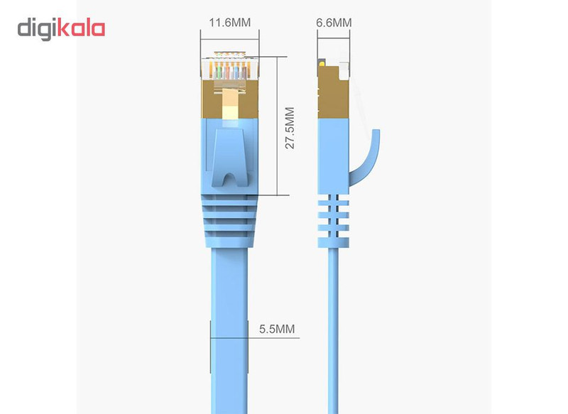 پچ کورد Cat7 اوریکو مدل PUG-C7B طول 8 متر