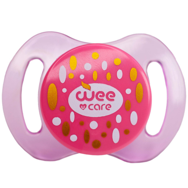 پستانک ارتودنسی وی کر مدل دربدار شفاف چاپدار سایز 0-3 ماه کد P142