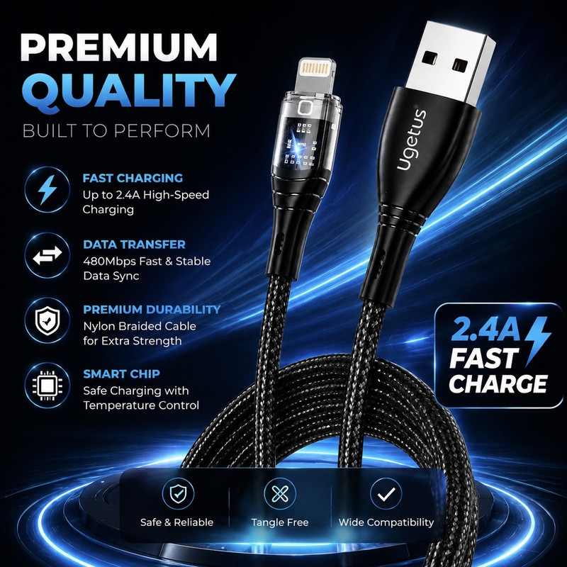 کابل تبدیل USB به لایتنینگ اوگتوس مدل LED-UGCL طول 1 متر