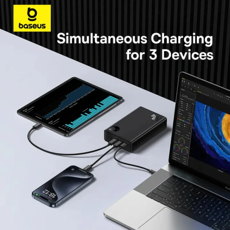 پاوربانک بیسوس مدل Adaman  140W ظرفیت 24000 میلی آمپر ساعت