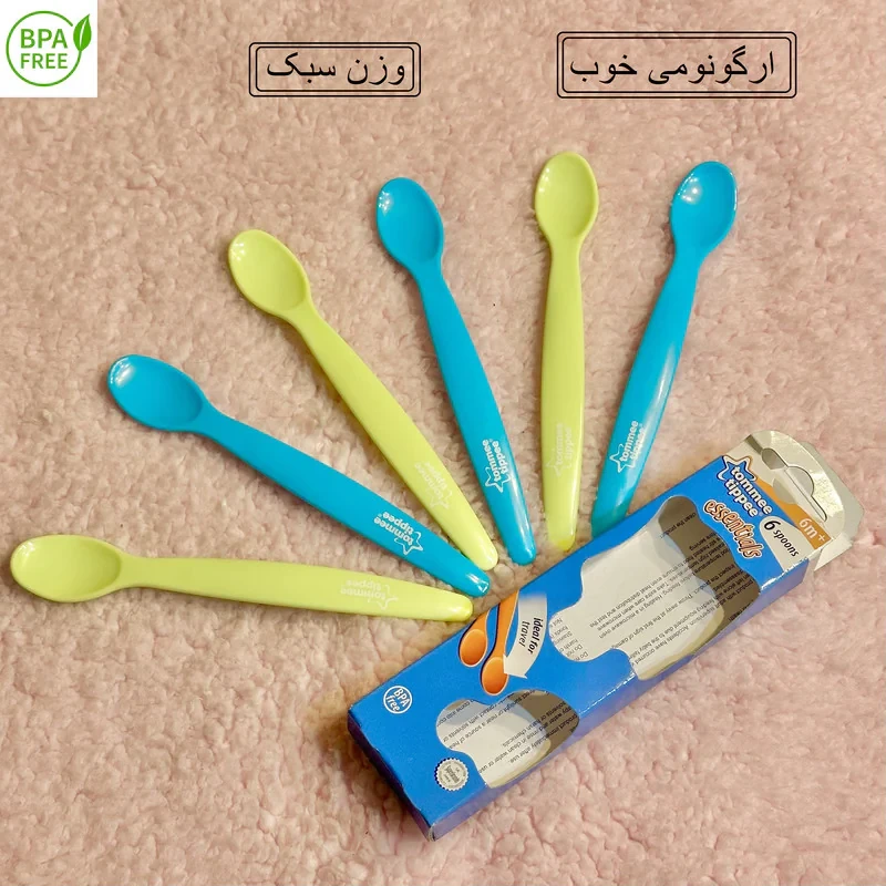 ست قاشق و چنگال کودک تامی تیپی مدل first step بسته 6 عددی