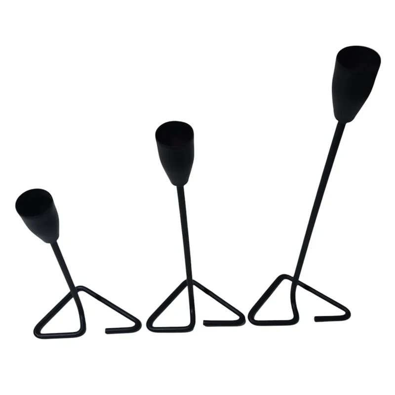 جاشمعی مدل Blacktriangle کد 178 مناسب برای شمع استوانه ای مجموعه 3 عددی