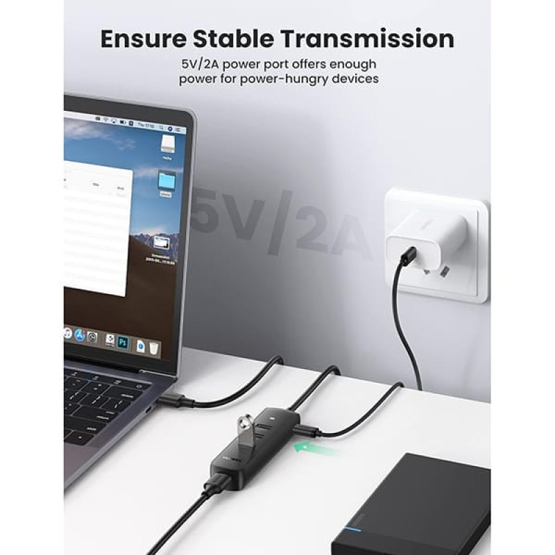 هاب 4 پورت USB یوگرین مدل CM416-80657 طول کابل 1 متر