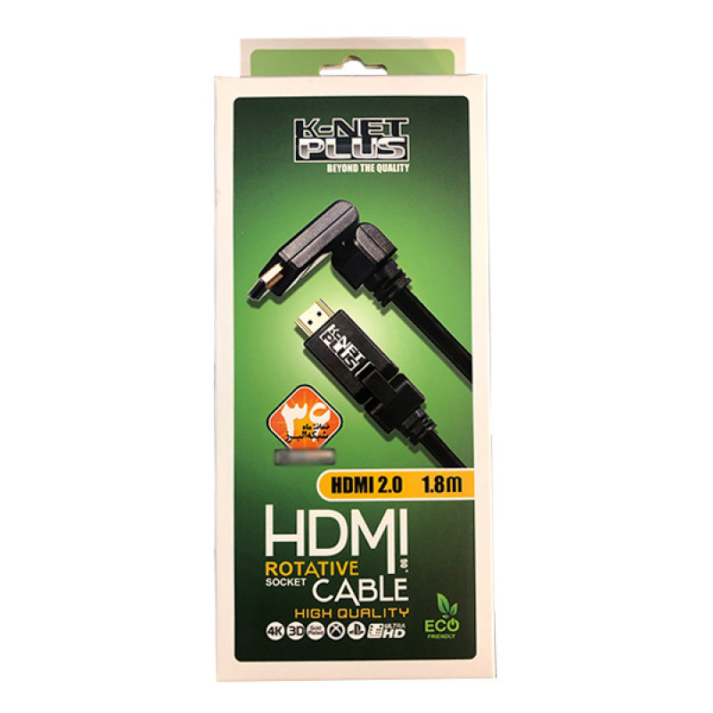 کابل HDMI2.0 کی نت پلاس مدل Rotative طول 1.8 متر