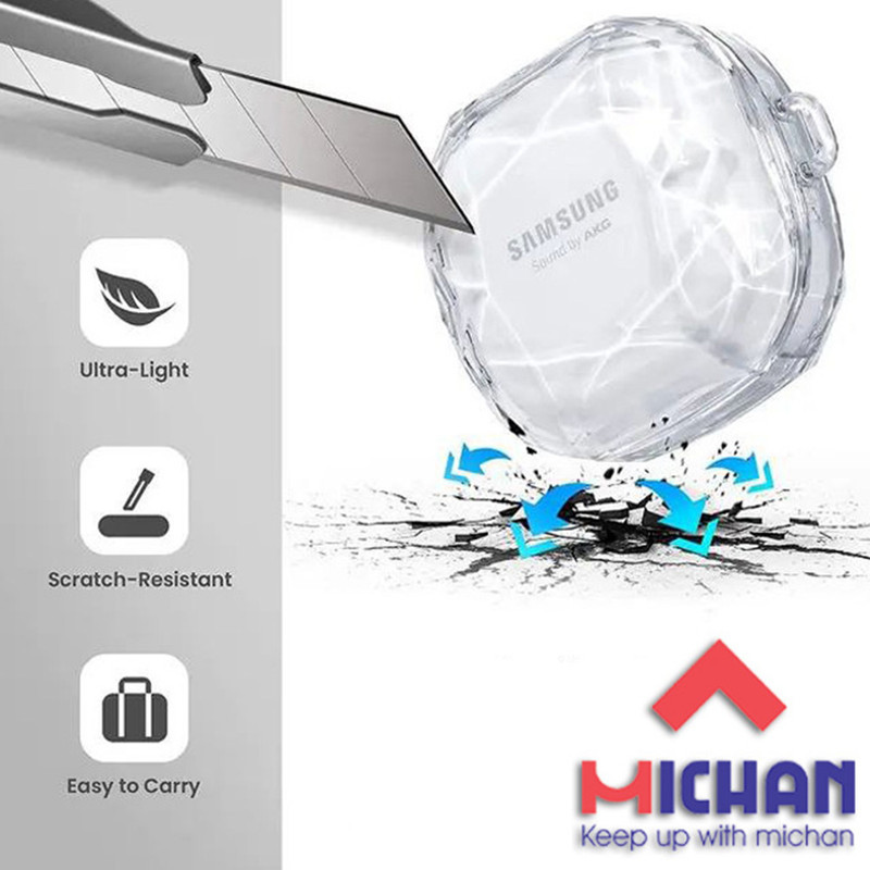 کاور میچان مدل Transparent مناسب برای کیس Galaxy BudsGalaxy Buds LiveGalaxy Buds proBuds 2Buds 2 pro