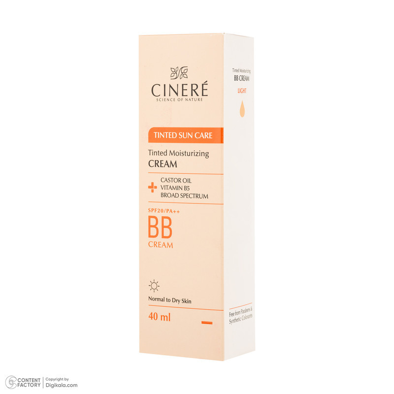 کرم پودر BB مایع SPF20 سینره مدل Castor شماره 01 مناسب برای انواع پوست حجم 40 میلی‌لیتر