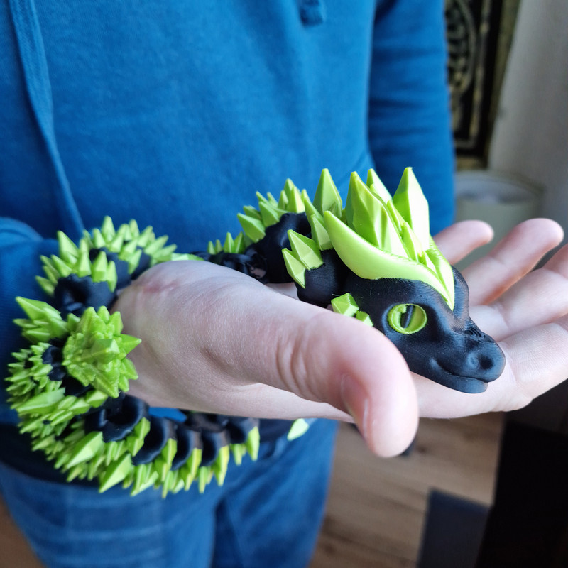 اسباب بازی زینتی مدل Articulated Crystal Dragon