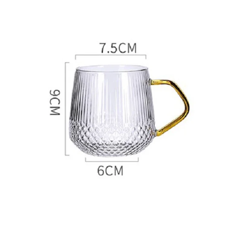 لیوان مدل طرح دار دسته رنگی کد 868