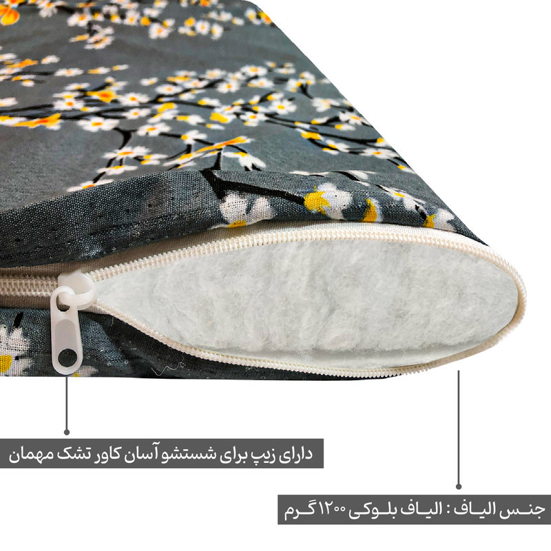 تشک مهمان آنیسا مدل شکوفه یکنفره سایز 85×185 سانتی متر