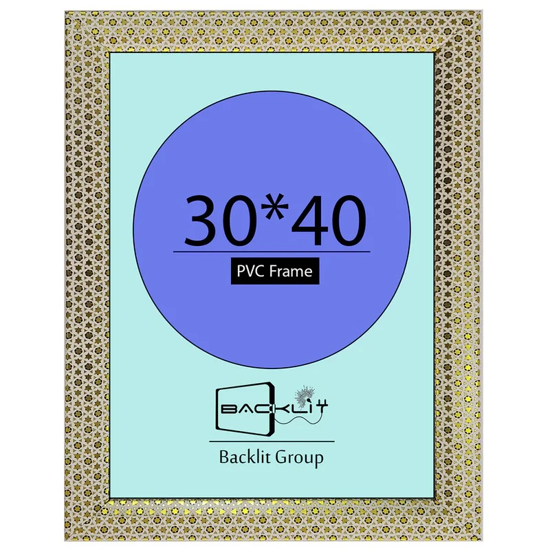 قاب عکس بکلیت طرح خاتم مدل لبه خم دیواری سایز 40×30 سانتی متر