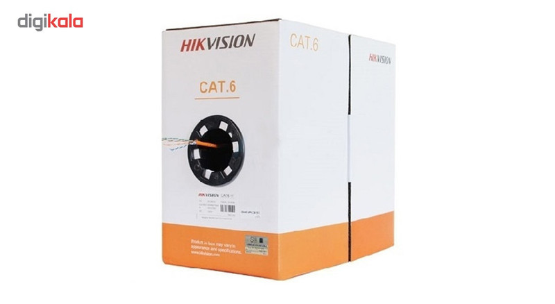 رول کابل شبکه Cat 6 سایز 23AWG هایک ویژن مدل DS-1LN6-UU طول 305 متر