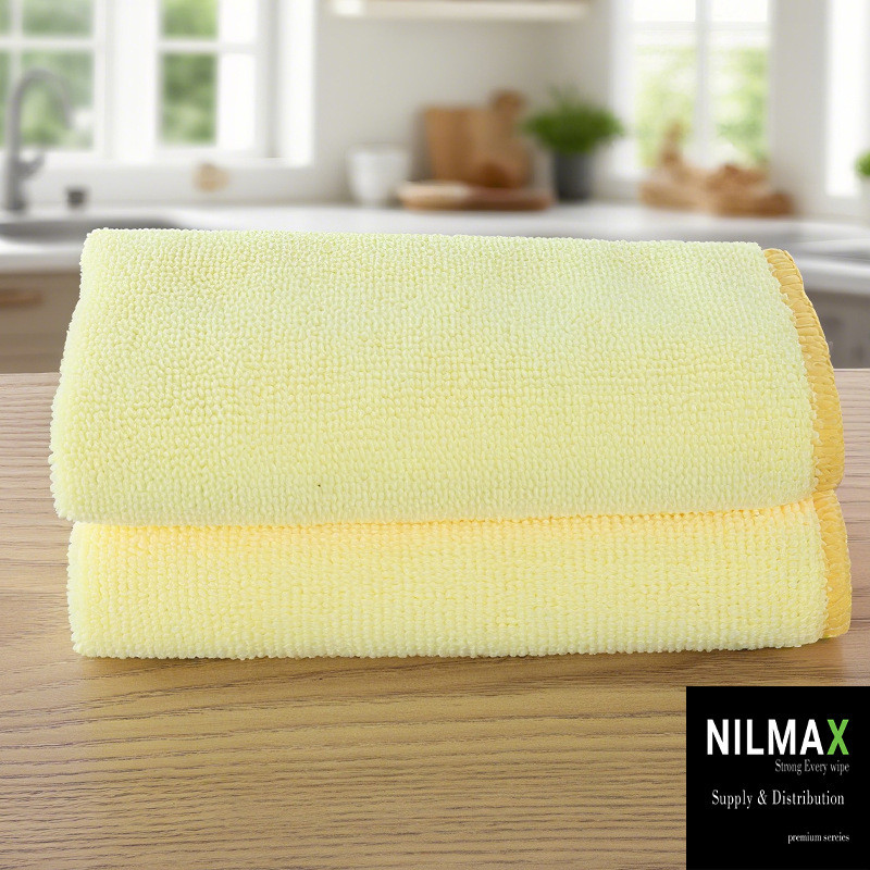 دستمال نظافت خانه و آشپزخانه میکروفایبر، حوله‌ای مدل NILMAX H008 بسته 5 عددی