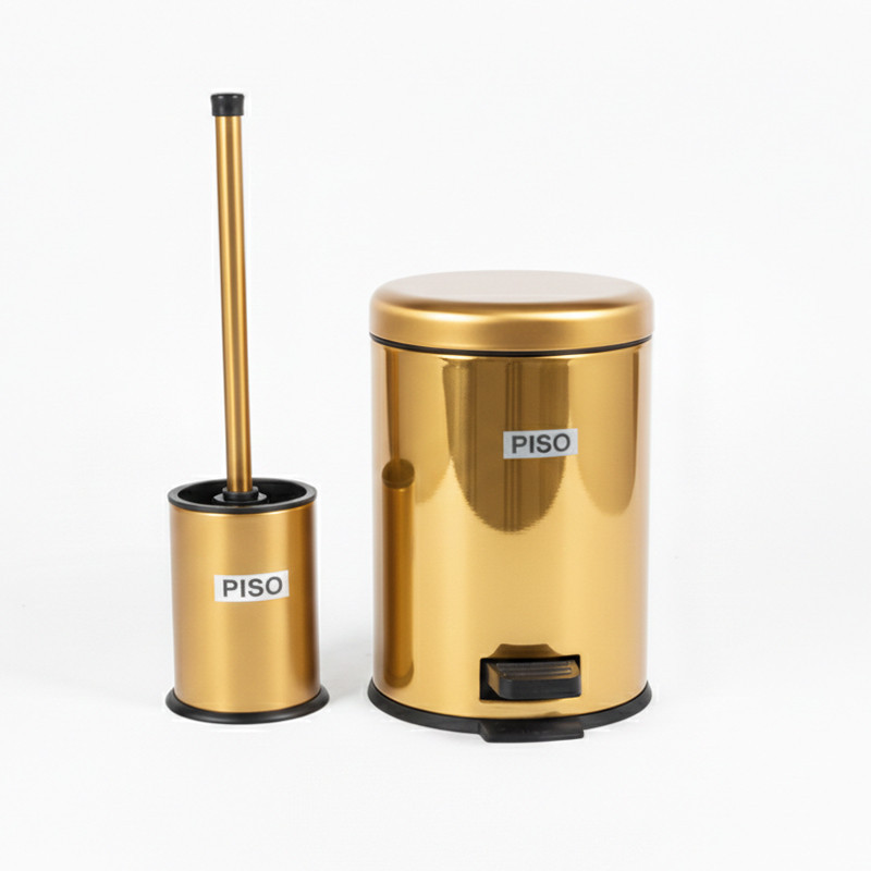 ست سطل زباله و فرچه پیسو مدل P-3-ltr گنجایش 3 لیتر
