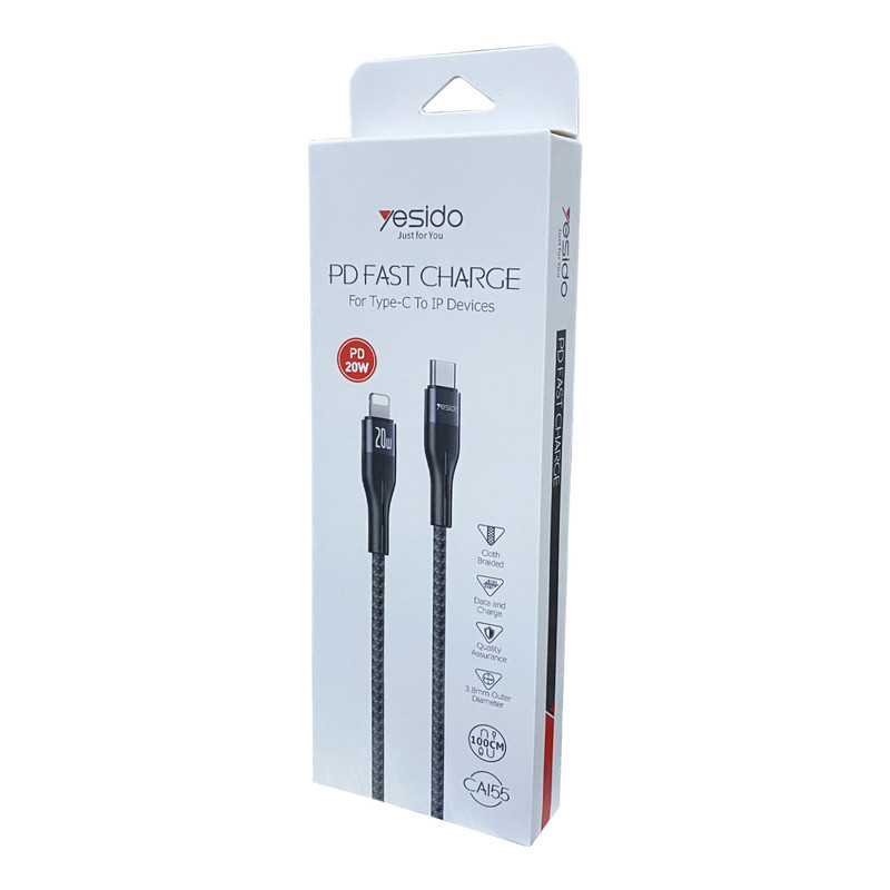 کابل تبدیل USB-C به لایتنینگ یسیدو مدل CA155 20W طول 1 متر