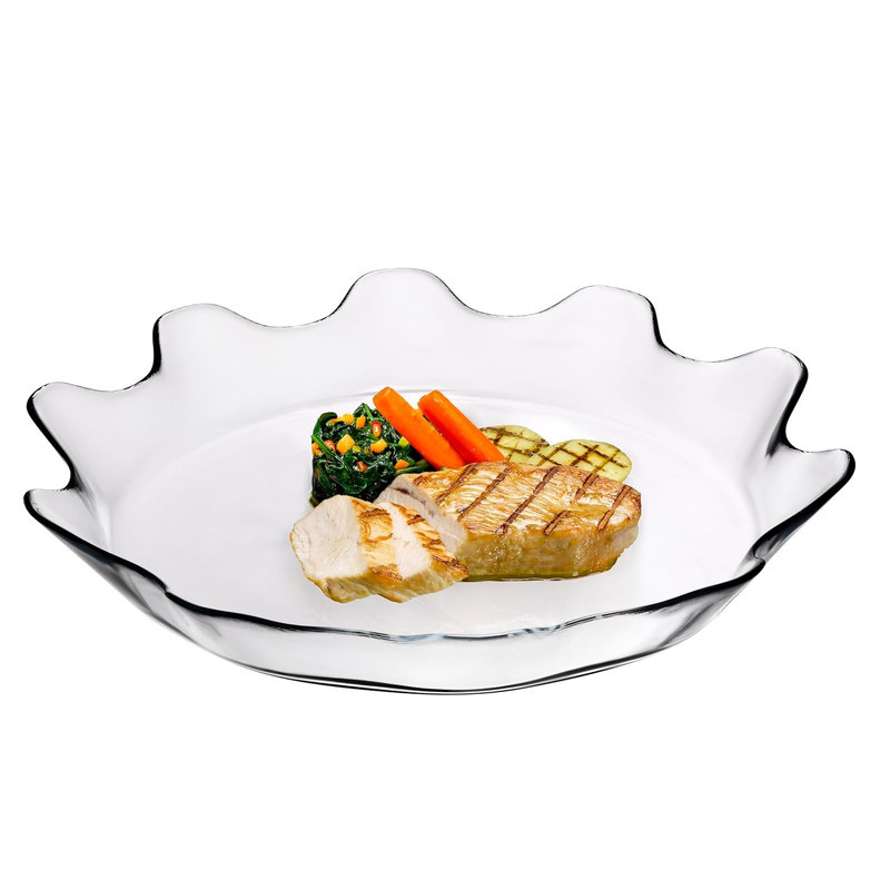 میوه‌خوری کریستال پاشاباغچه Splash Serving Platter مدل حلالی، ابعاد 32×32×4 سانتی‌متر، مناسب شستشو با دست و ماشین ظرفشویی