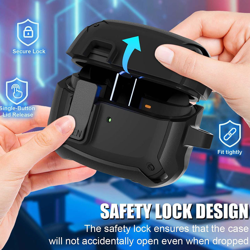کاور انتک مدل JW Secure Lock مناسب برای کیس هدفون بی سیم سامسونگ Galaxy Buds 3  3 Pro به همراه آویز