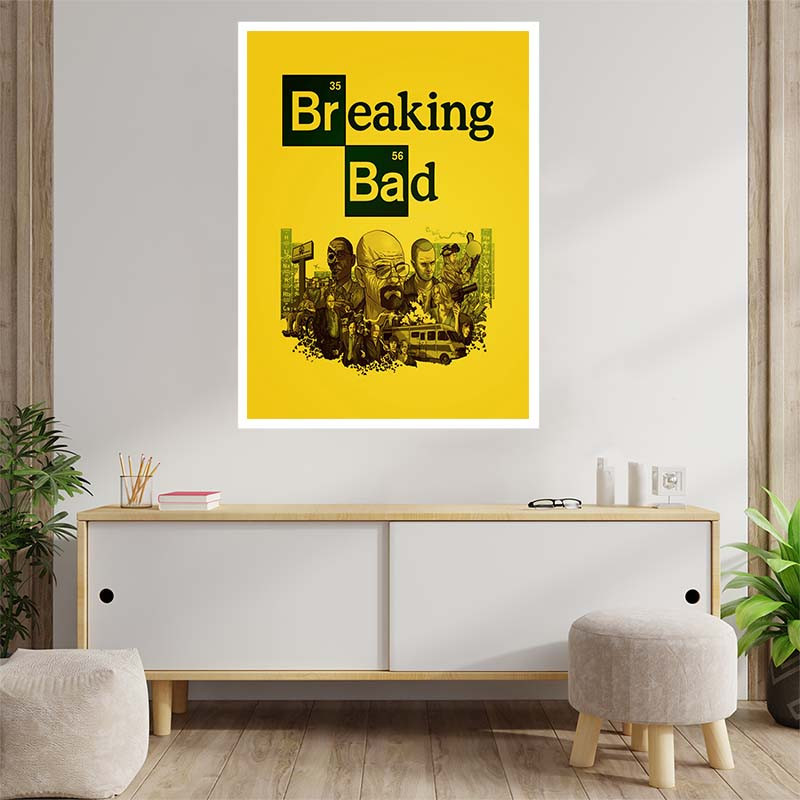 پوستر کارنيکا طرح بریکینگ بد Breaking Bad کد 96093 مجموعه 8 عددی