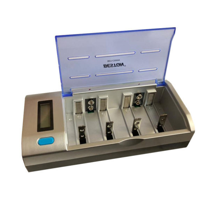 شارژر باتری بستون مدل BST-C906W به همراه باتری نیم قلمی بسته 2 عددی