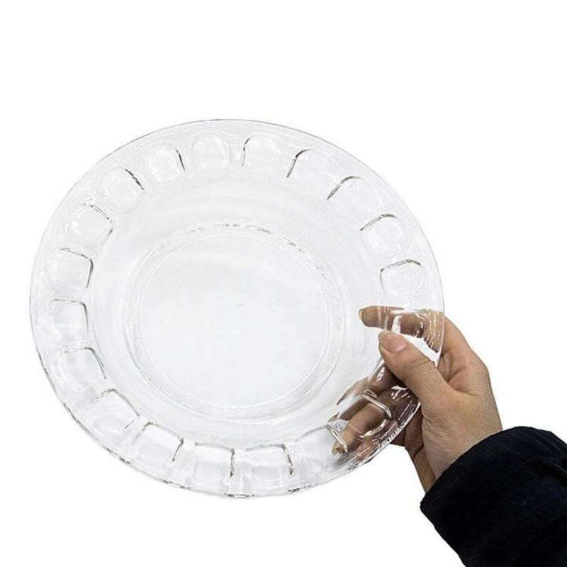 بشقاب خورش خوری شیشه و بلور اصفهان مدل گلایل کد 5896 مجموعه 6 عددی