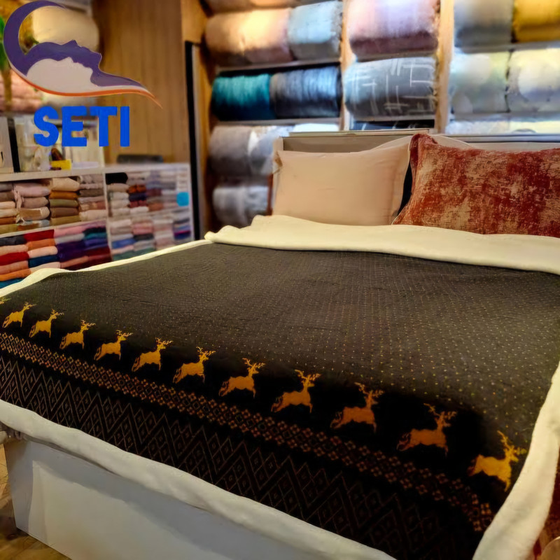 پتو کاتن باکس مدل گوزنی سایز 2×160 سانتی متر